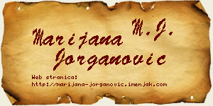 Marijana Jorganović vizit kartica